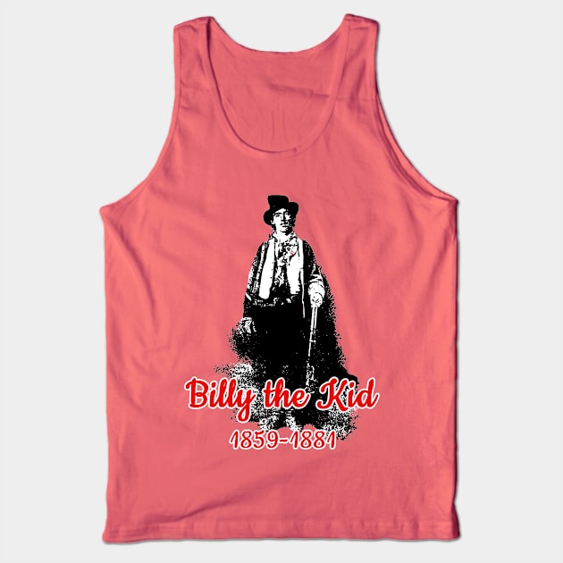 Cool Billy the Kid Art Tank Top by Scarebaby